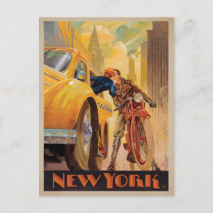 Save The Date   New York Minute Ankündigungspostkarte