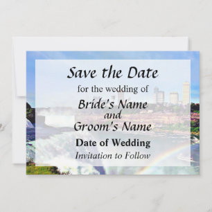 Save The Date Niagara Falls NY - Sous l'arc-en-ciel Économisez l