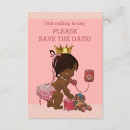Save the Date Niedliche ethnische Prinzessin am Te