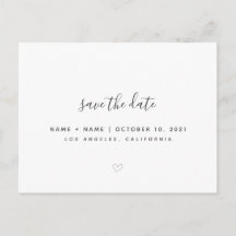 Save the Date Niedliche Hochzeitsankündigung Postk