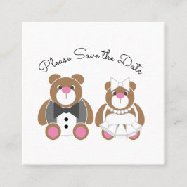 Save the Date niedlicher Teddybär Telefonnummerkarte