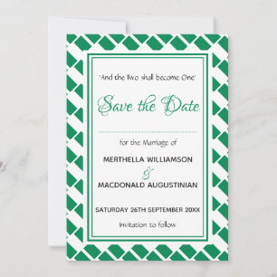 Save The Date NIGERIA DRAPEAU Customisé Écriture Naija Nigérian