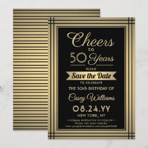Save The Date N'IMPORTE QUEL Anniversaire Salue Élégante Classiq