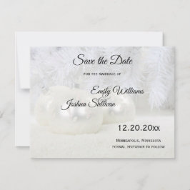 Save The Date Noël blanc Mariage d'hiver