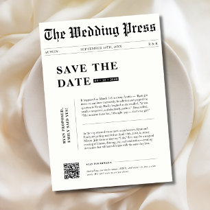 Save The Date Noir Blanc Elle A Dit Oui Mariage Style Journal