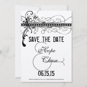 Save The Date Noir Renaissance médiévale mariage Enregistrer la