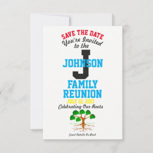 Save The Date Nom Famille Réunion avec n'importe quelle date -