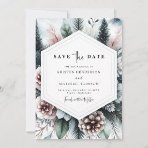 Save The Date Non Photo Stylish Mariage de montagne