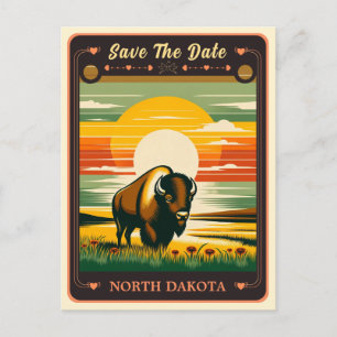 Save The Date North Dakota Einladung Postkarte
