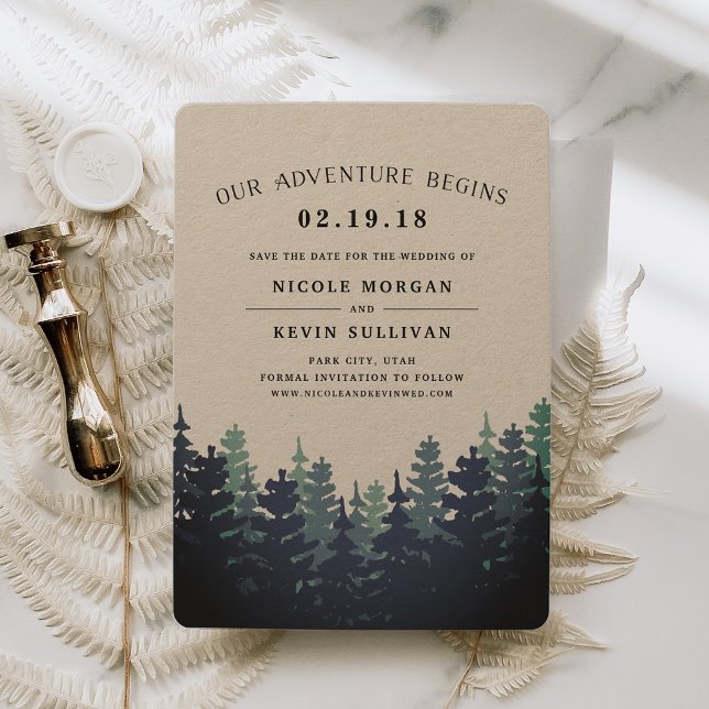Save The Date Notre aventure commence | Forêt d'hiver Enregistre (Créateur téléchargé)