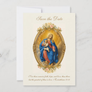 Save The Date Notre-Dame de Pompei florale catholique
