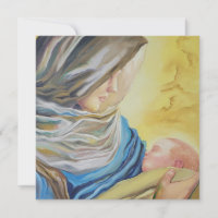 Notre Dame du Silence tenant le bébé Jésus