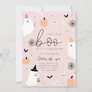 Save The Date Notre Petit Boo - 1er Anniversaire Halloween Invit
