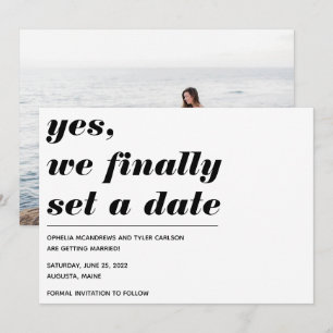 Save The Date Nous avons enfin défini une date Mariage Audacieus