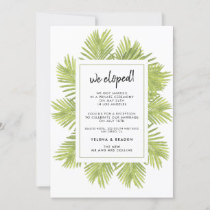 Save The Date Nous avons fui Tropical palm tree mariage faire-pa
