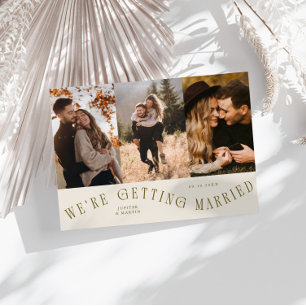 Save The Date Nous nous marions Multi Photo Crème