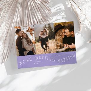 Save The Date Nous nous marions Multi Photo Lilas