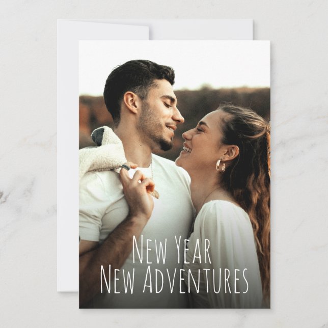 Save The Date Nouvel An Fêtes Nouvelles Aventures Mariage photo (Devant)