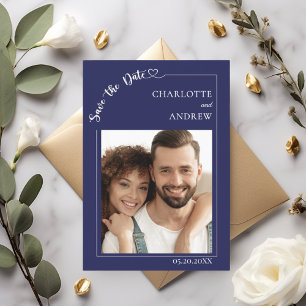 Save The Date Nuit bleue ivre photo mariage Date à retenir
