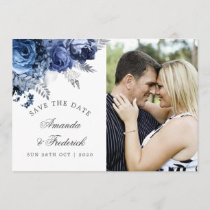 Save The Date Nuit et Blanc avec Économiser la Date de Mariage e