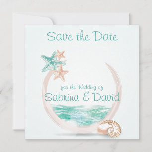 Save The Date Ocean Breeze Beach Wedding Enregistrer la date