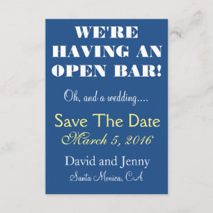 Save the Date offene Bar