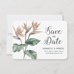 Save The Date Oiseaux tropicaux du Mariage du Paradis