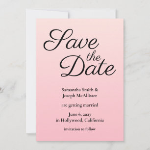 Save The Date Ombre Rouge Clair