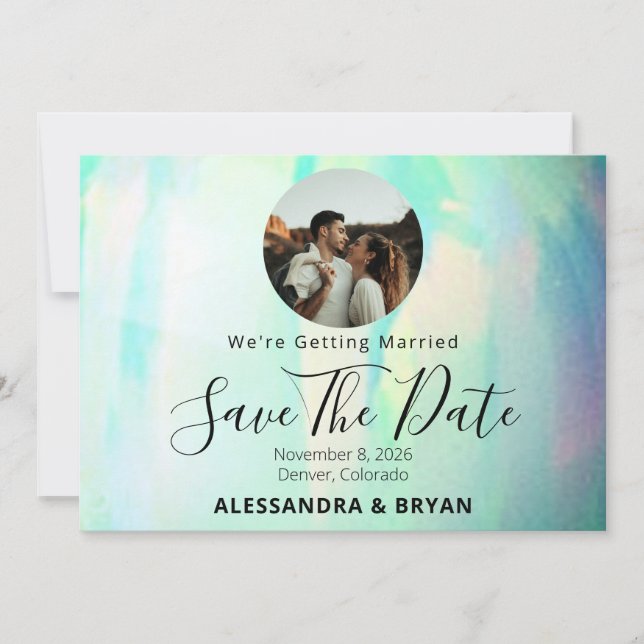 Save The Date Opal Gemstone Elegant (Devant)