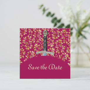 Save The Date Or Médiéval Enregistrer La Date