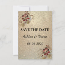 Or & Parties scintillant Enregistrer La Date