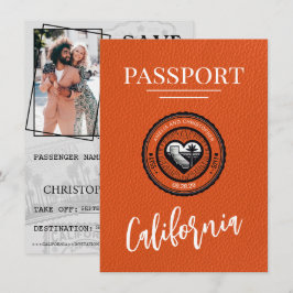 Save The Date Orange California Passport Enregistrer La Date