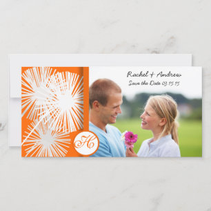 Save The Date Orange Dandelion Enregistrer la date