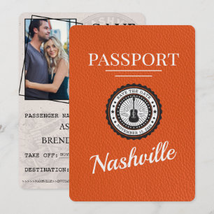 Save The Date Orange Nashville Passport Enregistrer La Date