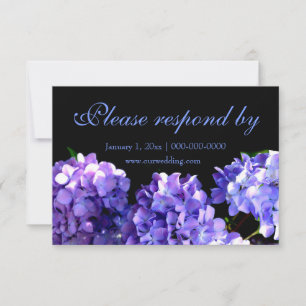 Save The Date Orangée bleu pourpre magenta fleurs pourpre rsvp