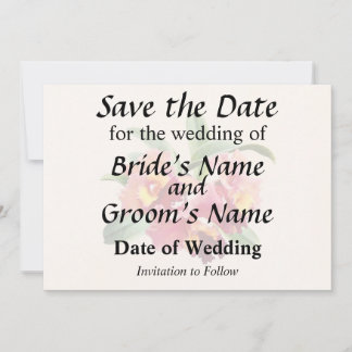 Save The Date Orchidées Cattleya pêche et cramoisie
