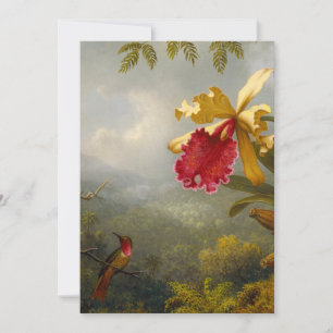 Save The Date Orchidées et colibri Heade