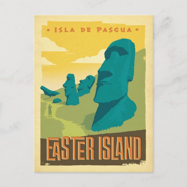 Save The Date | Osterinsel, Chile Ankündigungspostkarte (Vorderseite)