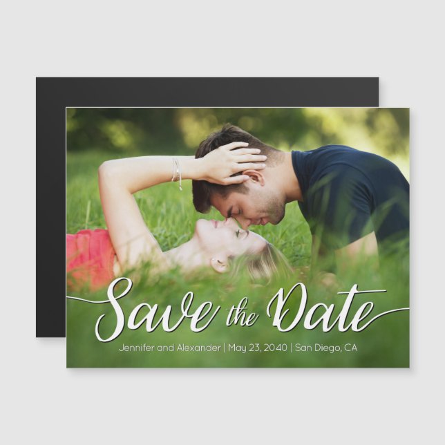 Save the Date Outdoor-Foto Magneteinladung (Vorne/Hinten)