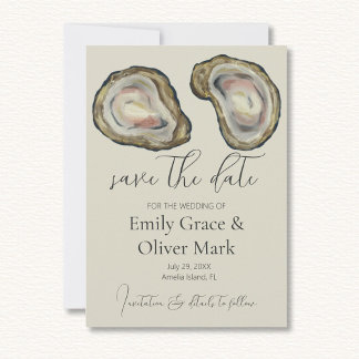 Save The Date Oyster Shells Wedding Enregistrer La Date