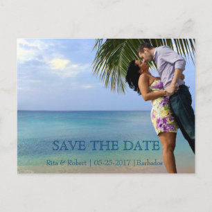 Save The Date Ozean Paare Bild Postkarte