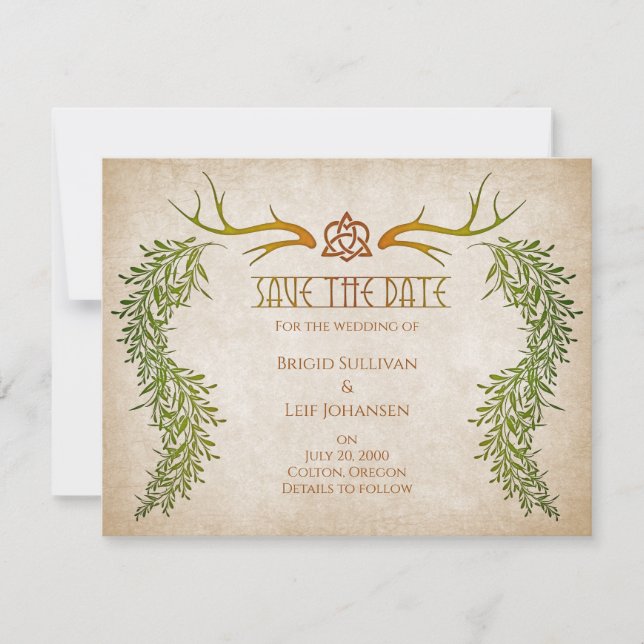 Save The Date Pagan Handfasting Mariage (Devant)