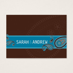 SAVE THE DATE: Paisley - Choc & aquamarin