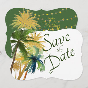 Save The Date Palm Tree Beach Wedding Enregistrer La Date