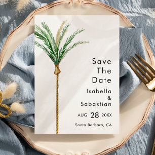 Save The Date Palm Tree Destination Mariage Simple Enregistrer L