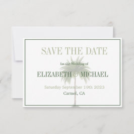 Save The Date Palm Tree élégant mariage moderne Enregistrer la d
