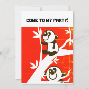 Save The Date Pandas d'anniversaire