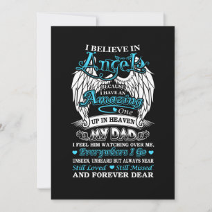 Save The Date Papa mon ange guadien Tshirt - en mémoire de papa
