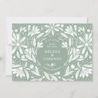 Papercut Fleurs rustiques Sage Green