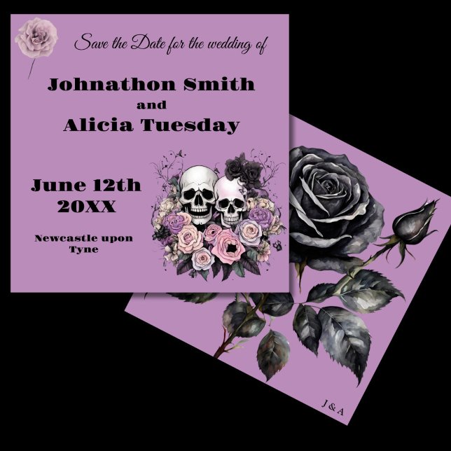 Save The Date Papeterie de mariage de style Pastel Goth sorcière (Créateur téléchargé)